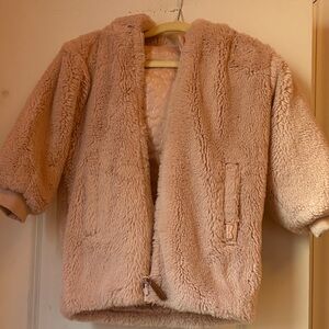 Chic Kids Faux Fur Jacket in Soft Pink